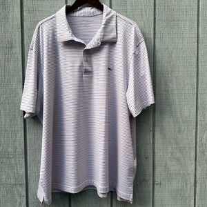 ❌SOLD❌Vineyard Vines On The Go Sankaty‎ Polo Shirt Mens 3XB Striped Golf
